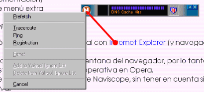 [ Menú extra al arrastrar y soltar enlaces sobre Naviscope ]