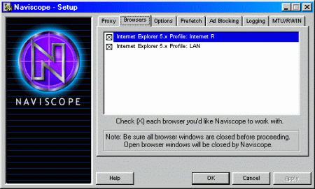 [ Configuración de Internet Explorer desde Naviscope ]